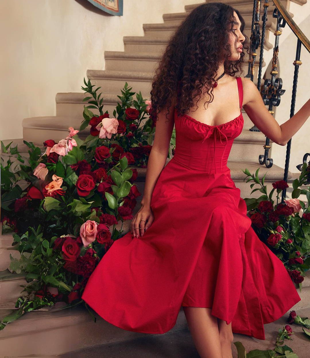 Lace Up Corset Dress